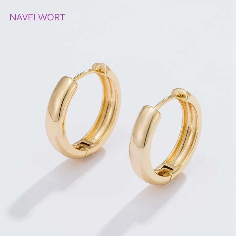 6 Sizes Gold Plated Circle Hoop Earrings Female Gift,High Quality Simple Round Earrings For Women Fashion Jewelry