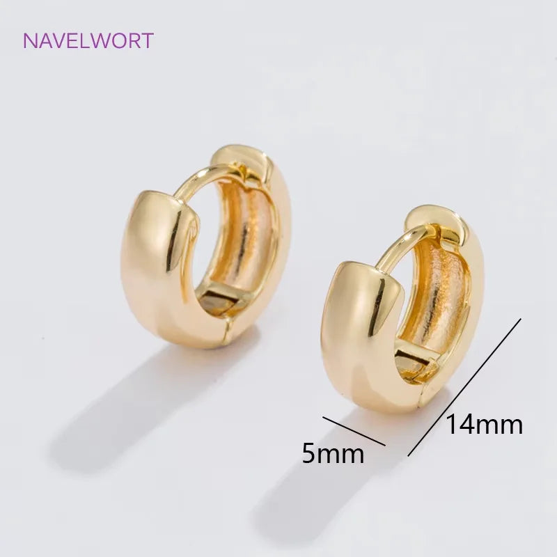6 Sizes Gold Plated Circle Hoop Earrings Female Gift,High Quality Simple Round Earrings For Women Fashion Jewelry
