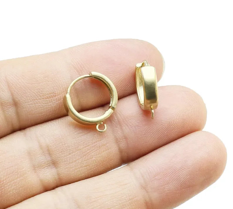10pcs Round Earring Hoops, Huggie Hoop Earrings, Statement Earrings, 17x15mm, Earring Supplies -R1008