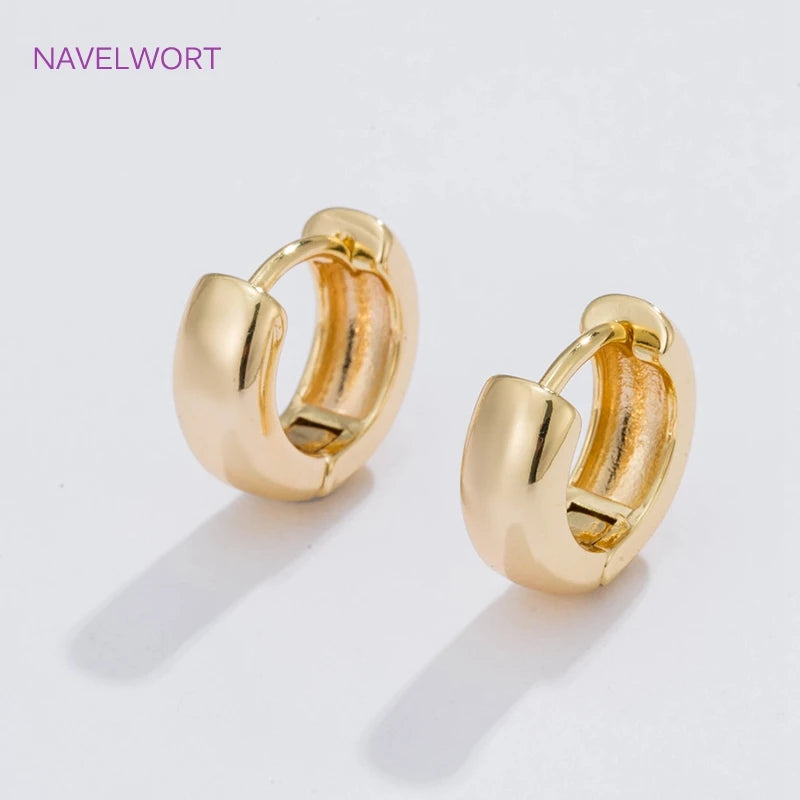 6 Sizes Gold Plated Circle Hoop Earrings Female Gift,High Quality Simple Round Earrings For Women Fashion Jewelry
